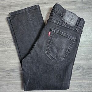 Levi's 511 Men's Black Distressed Denim Mid Rise Skinny Jeans Size 34x29 Y2K